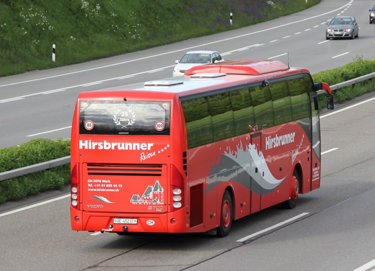 Volvo 9700, Hirsbrunner Reisen Worb, près de Berne mai 2014