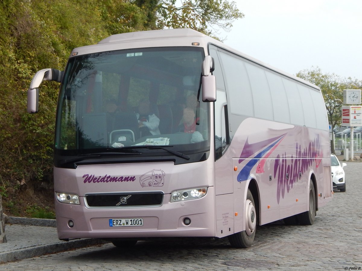 Volvo 9700 von Weidtmann Reisen aus Deutschland im Stadthafen Sassnitz am 25.10.2014