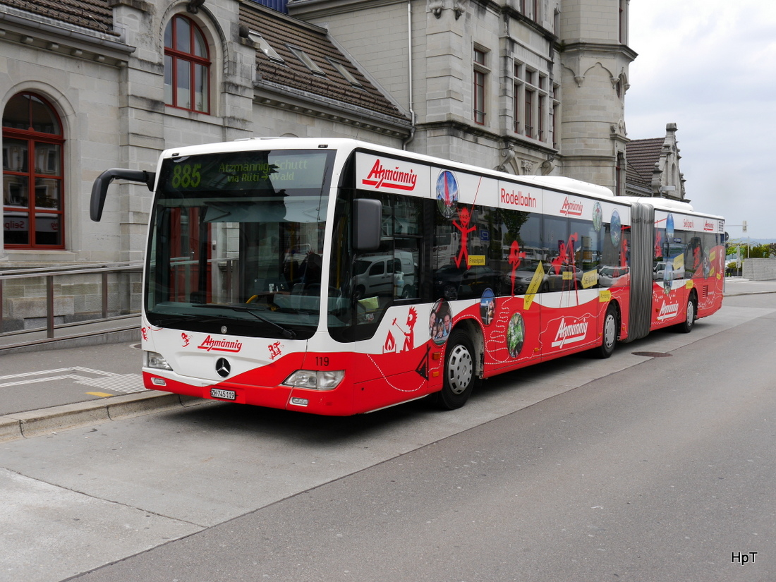 VZO - Mercedes Citaro  Nr.119  ZH 745119 in Rapperswil am 25.04.2015