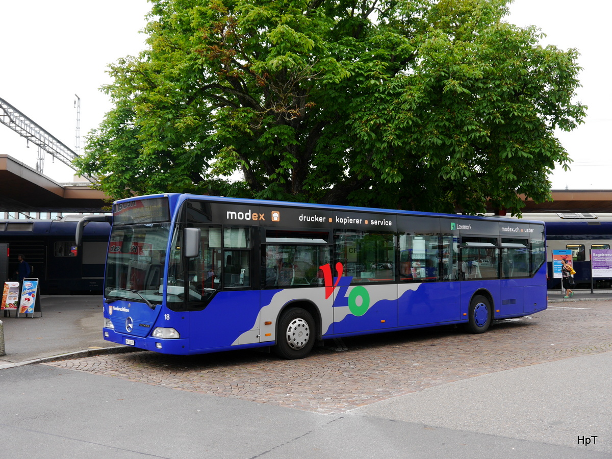 VZO - Mercedes Citaro Nr.18  ZH 41418 unterwegs auf der Linie 869 beim Bahnhof Wetzikon am 29.06.2016