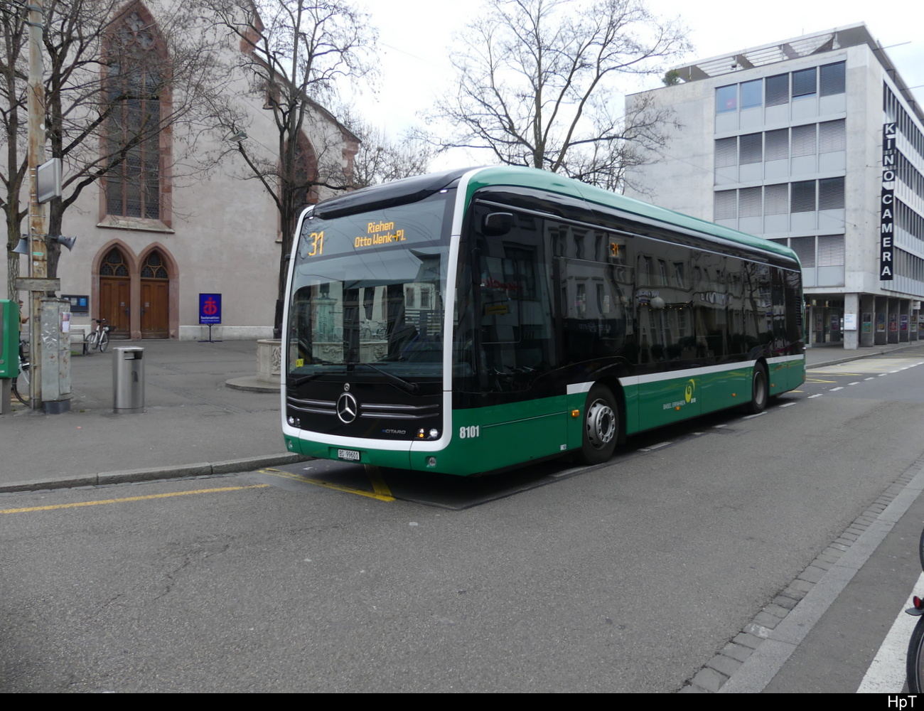 BVB - Mercedes e Citaro Nr.8101  BS 99601 unterwegs in Basel am 19.03.2023