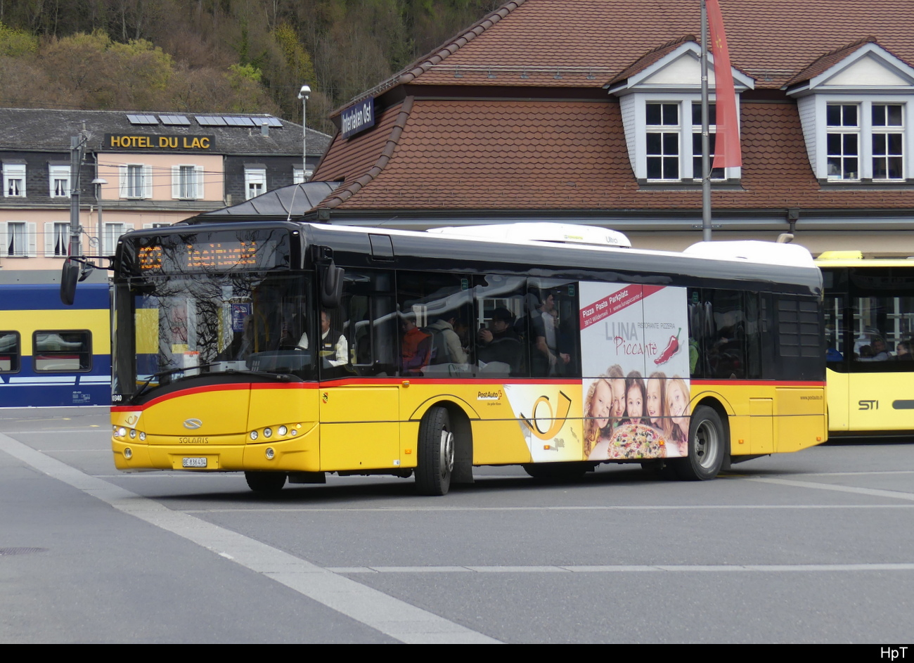 Postauto - Solaris Urbino BE 836434 in Interlaken am 22.04.2023