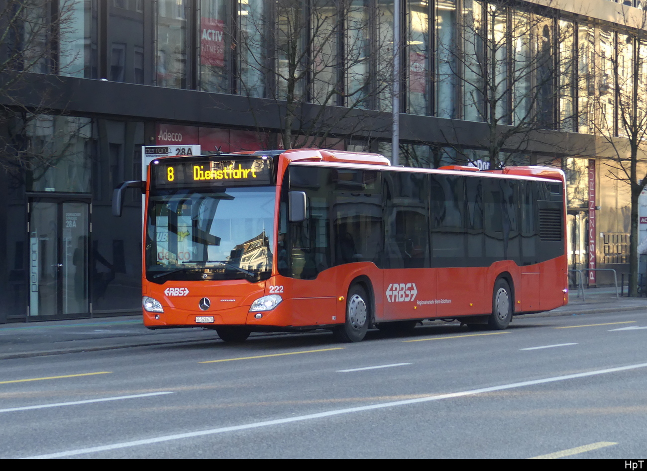 RBS - Mercedes Citaro  Nr.222  BE  528670 unterwegs in Solothurn am 21.01.2024