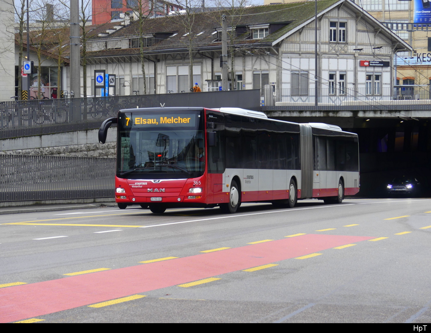 Stadtbus Winterthur - MAN Lion`s City Nr.365  ZH 760365 unterwegs in Winterthur am 11.02.2024