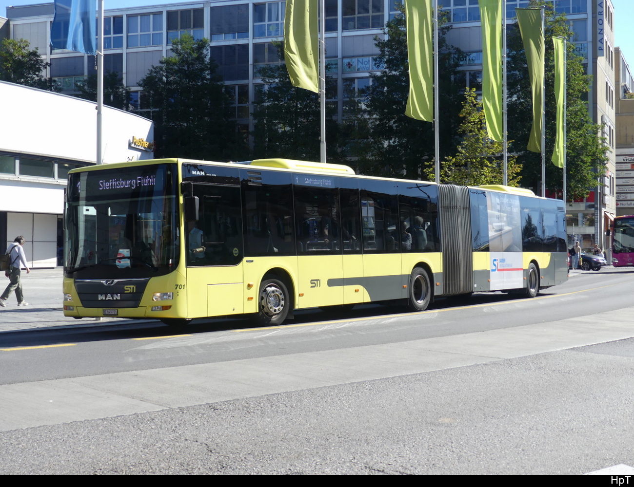 STI - MAN Lion`s City Nr.701 unterwegs in Thun beim Bahnhof Thun am 29.09.2023