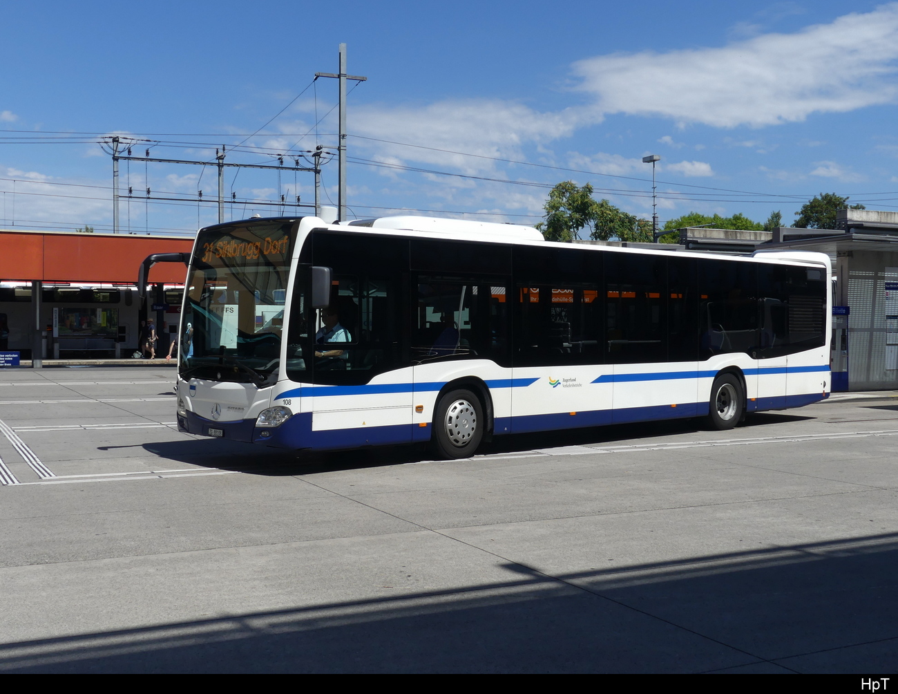 Zugerland - Mercedes Citaro Nr.108  ZG 88108 unterwegs auf der Linie 31 in Baar am 15.07.2023