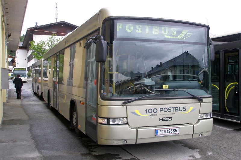 100 Jahre Postbus Osterreich, Festgelande Postgarage Schuttdorf, Zell am See, 18 - 20 mei 2007.

Postbus, Scania/Hess mit anhanger, PT 12565, total 24 mtr.
17 mei 2007