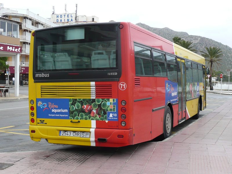 23.11.08,IVECO Irisbus EuroRider der tib Nr.71 in Port de Pollenca auf Mallorca/Spanien.
