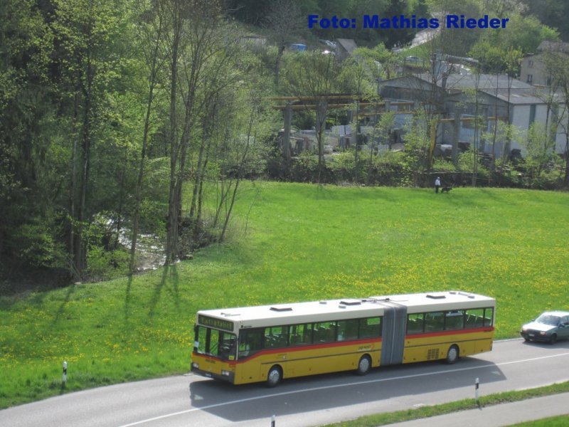 405er Gelenkbus als Shuttelbus ans Westfest von Birmensdorf aus, am 25.04.09