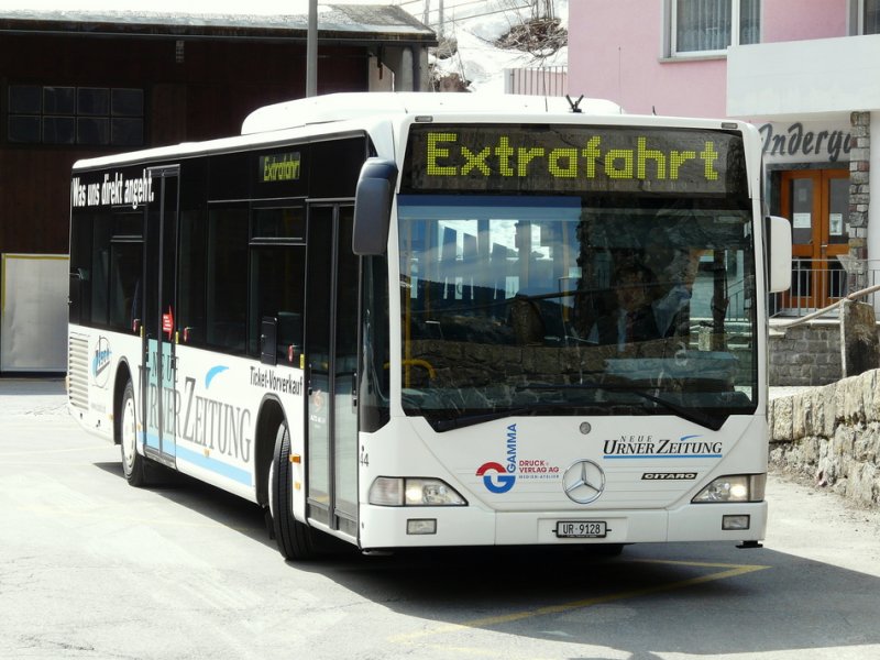 AAGU - Mercedes Citaro Nr.44 UR 9128 unterwegs auf Extrafahr in Gschenen am 08.04.2009