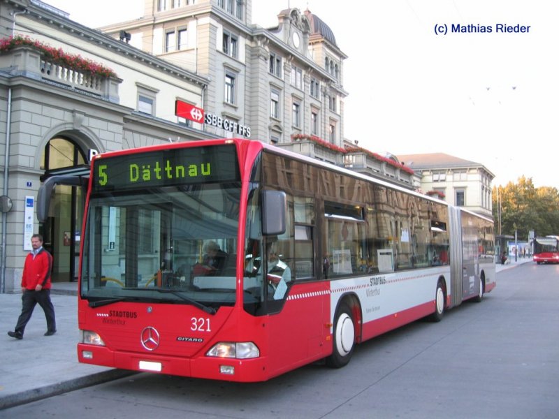 Am 7. Sept. 07 verkehrt ein MB Citaro in Winterthur.