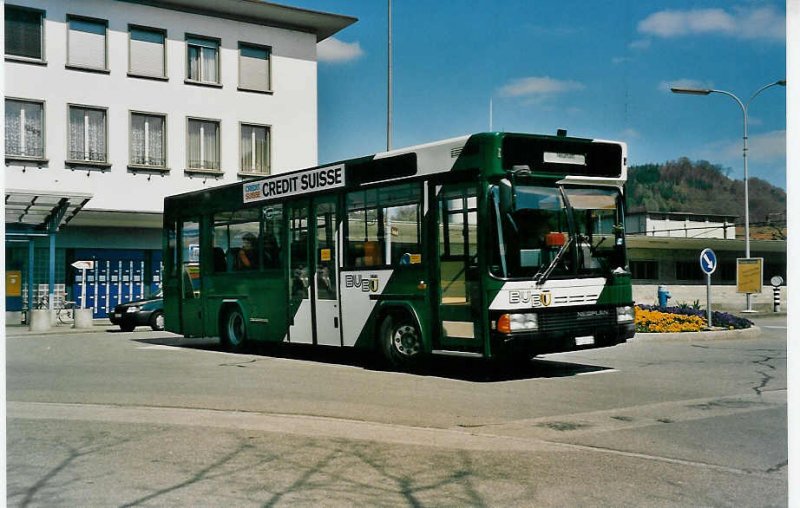 Aus dem Archiv: BUBU Burgdorf BE 122'012 Neoplan (ex Dhler, Burgdorf Nr. 63) am 10. April 1999 Burgdorf, Bahnhof