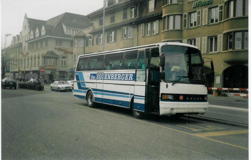 Aus dem Archiv: Eggenberger, Mriken AG 19'792 Setra am 7. Februar 1998 Brugg, Bahnhof
