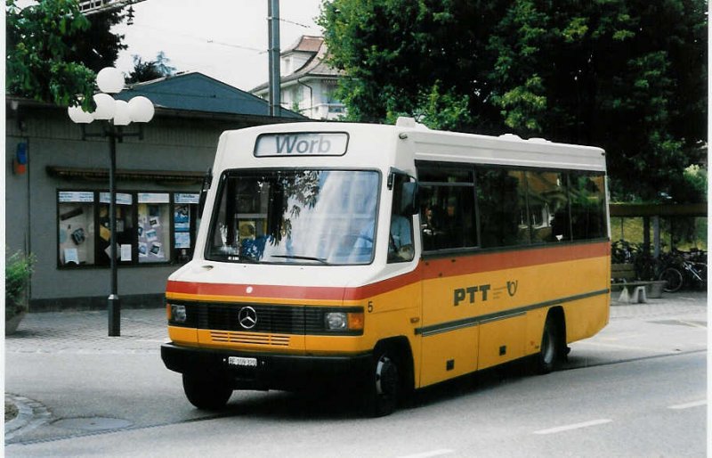 Aus dem Archiv: Gurtner, Worb Nr, 5/BE 109'320 Mercedes/Kowex am 10. Juli 1998 Grosshchstetten, Bahnhof