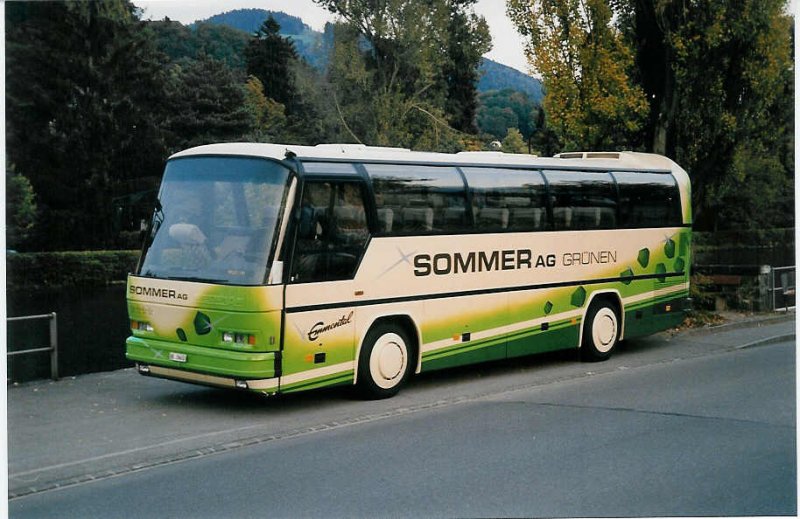 Aus dem Archiv: Sommer, Grnen BE 26'602 Neoplan am 8. Oktober 1999 Thun, Schifflndte