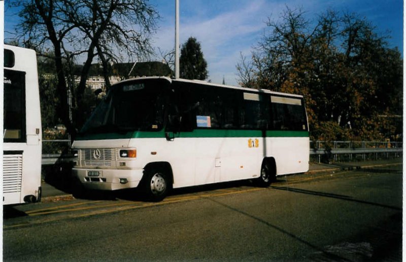 Aus dem Archiv: Taxi-Zentrale, Basel Nr. 303/BS 1813 Mercedes/Auwrter am 1. November 1999 Basel, ZOO
