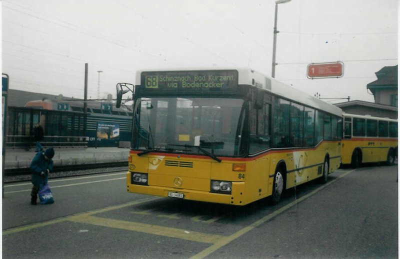 Aus dem Archiv: Voegtlin-Meyer, Brugg 84/AG 14'681 Mercedes O 405N am 7. Februar 1998 Brugg, Bahnhof
