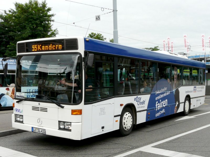RVL SWEG Mercedes Bus L SL 410 unterwegs auf der Linie 55 in Basel am 