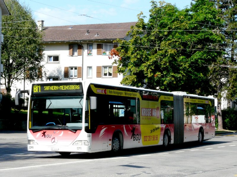 BGU - (ex ABM) Mercedes Citaro Bus Nr.32  BE 61024 unterwegs in Biel nach Meinisberg am 11.07.2008
