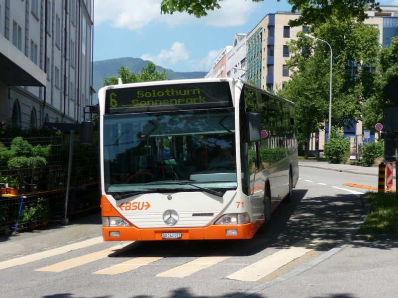 BSU - Mercedes Citaro Bus Nr.71 unterwegs auf der Linie 6 in Solothurn am 13.06.2009