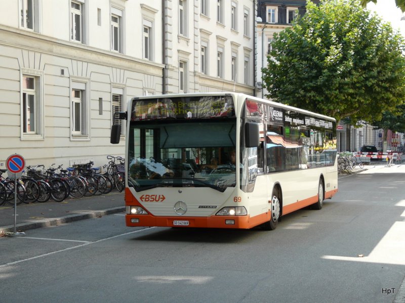 BSU - Mercedes Citaro Bus Nr.69  SO 142069 unterwegs auf der Linie 3 in der Stadt Solothurn am 08.09.2009