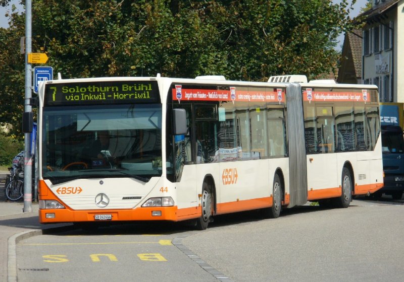 BSU - Mercedes Citaro Bus Nr.44 SO 143444 eingeteilt auf der Linie 7 unterwegs in Herzogenbuchsee am 07.09.2007