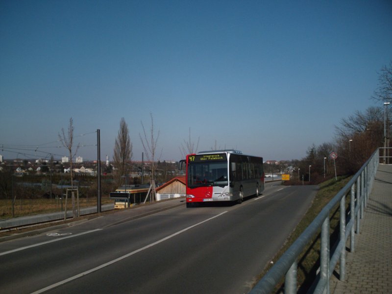 bus der VBK KA-VK 741 richtung Stupferich am 16.02.08