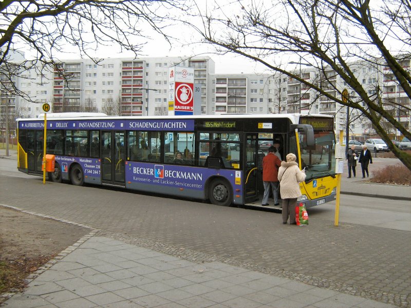 Busverkehr in Berlin-Marzahn, 17. 1. 2008