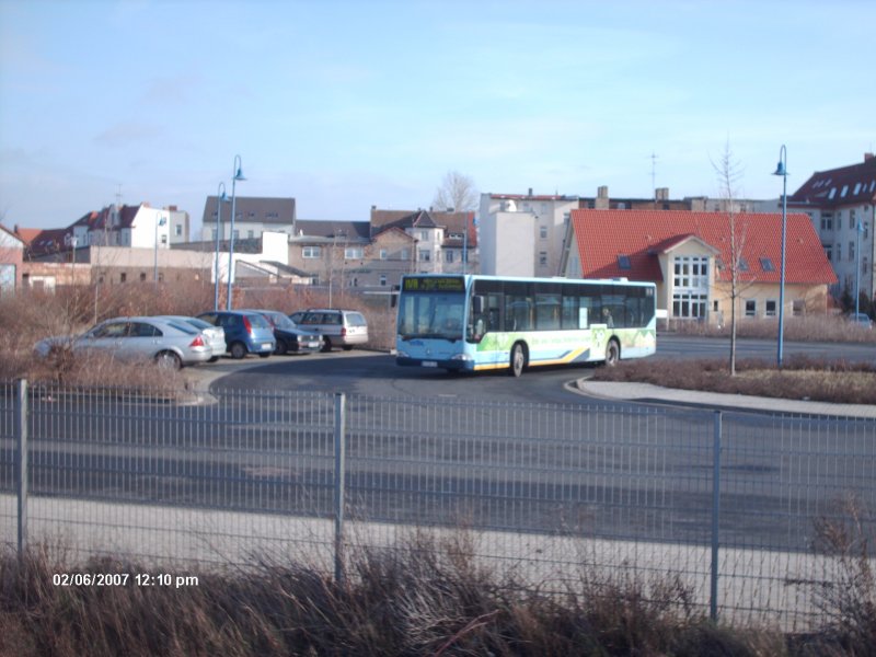 Der neue Niederflurbuss der Vetter Gmbh. Hier fhrt ein Bus die Linie A/M.