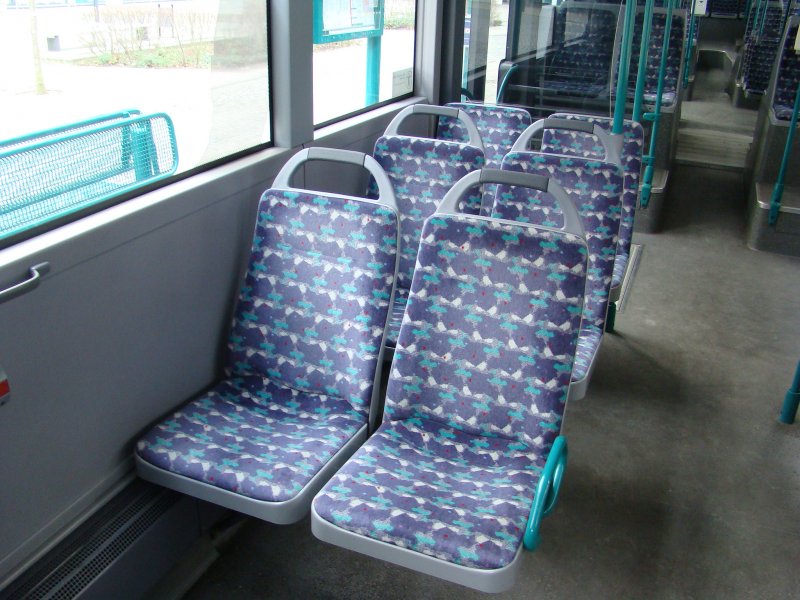 Die Sitzbezge und Sitzreihe der MB Citaro Busse der VIP.