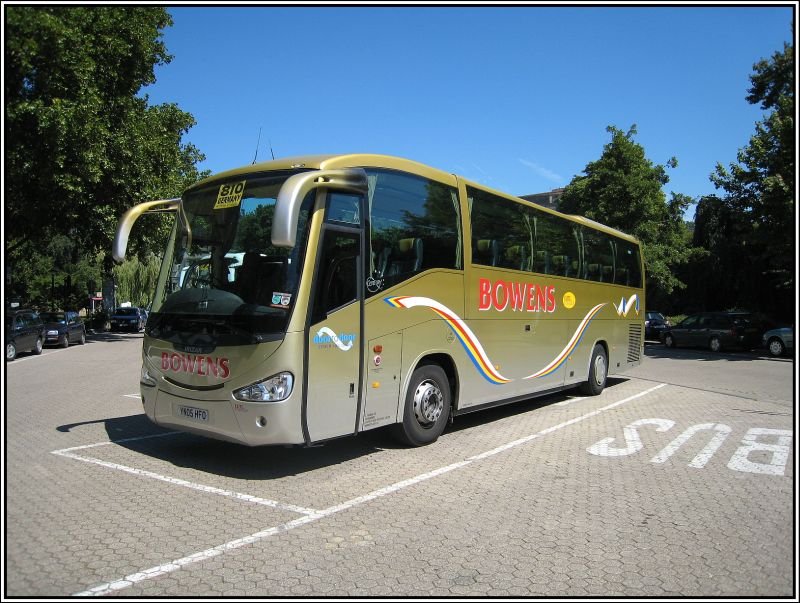 Dieser Irizar-Reisebus stand am 01.08.2007 in Koblenz auf einem Parkplatz nahe dem Deutschen Eck.