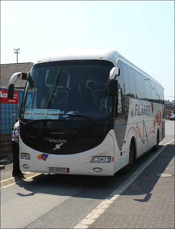 Dieser rumnische Reisebus VOLVO Merkamin machte auf seiner Europa Tour Station in Luxemburg. 08.06.08