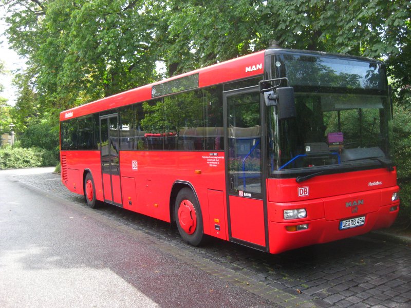 Ein MAN S 313 der Regionalbus Braunschweig GmbH am ZOB in Uelzen.