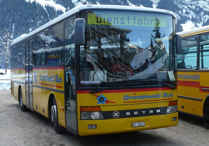 Grindelwald Bus - Setra S 313 UL  BE 28821 in Grindelwald am 10.01.2009