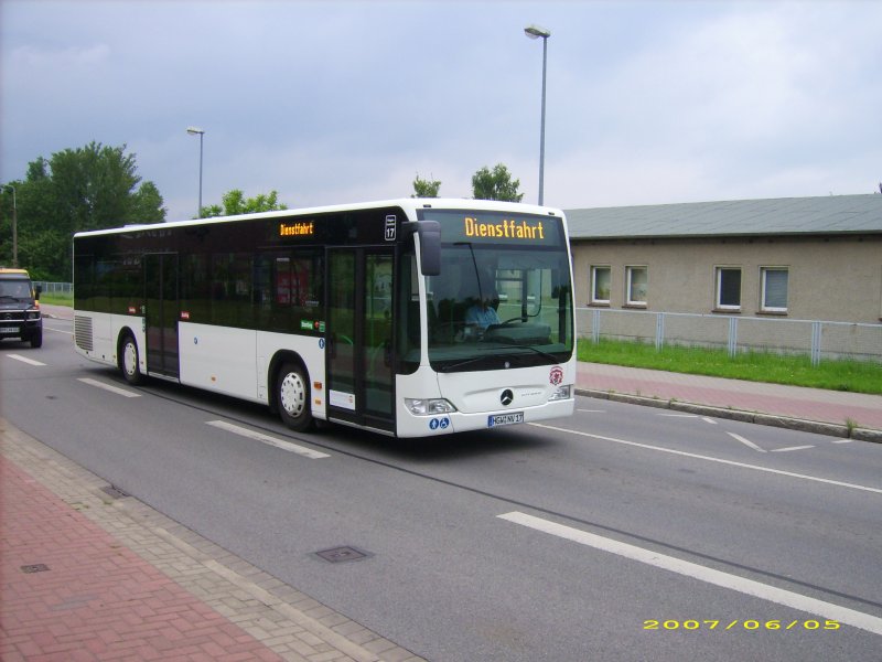 HGW NV 17.Fabrikneuer Citaro Facelift auf dem Liebknecht-Ring.Die Stadtwerke Greifswald haben 10 Fahrzeuge dieses Typs angeschafft.

