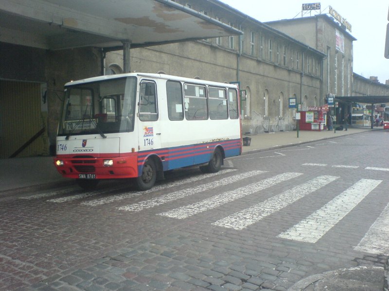 Hier ein Bus am Bahnhof Szczecin Glowny