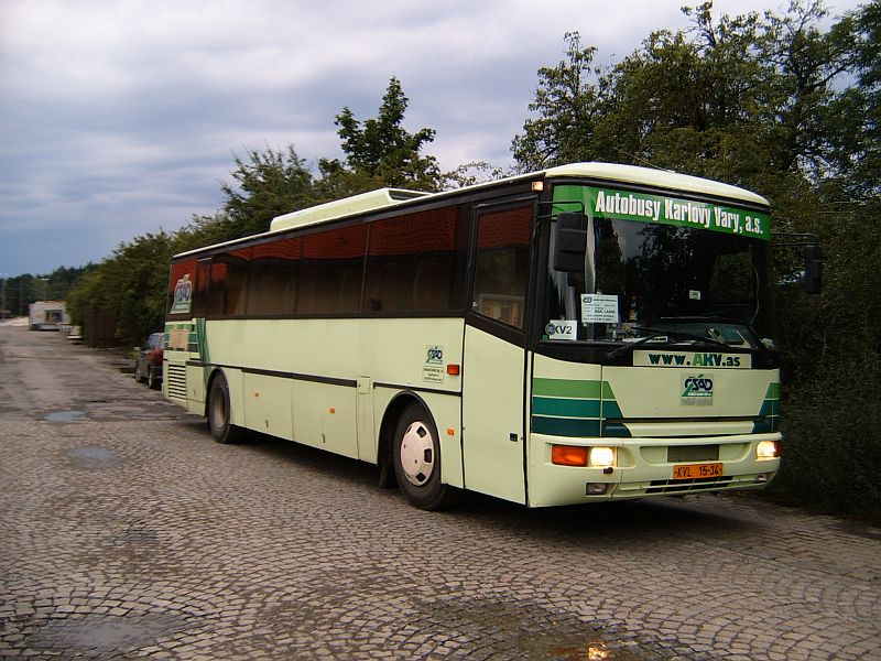 Karosa LC936, Autobusy Karlovy Vary KVL 15-34, Bahnhofvorplatz Stribro (Mies) als SEV am 2. August 2009