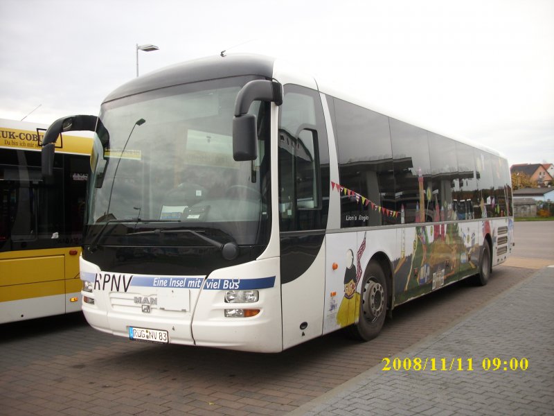 MAN-Bus am 11.11.2008 in Bergen/Rgen.