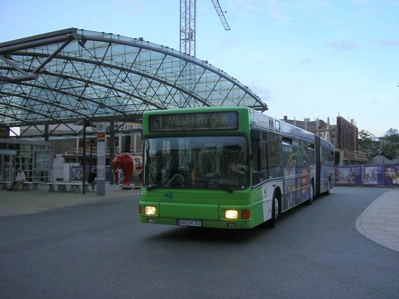 MAN Gelenkbus,Stadtbus Hamm,nach WestHerringen(07.08.2008)