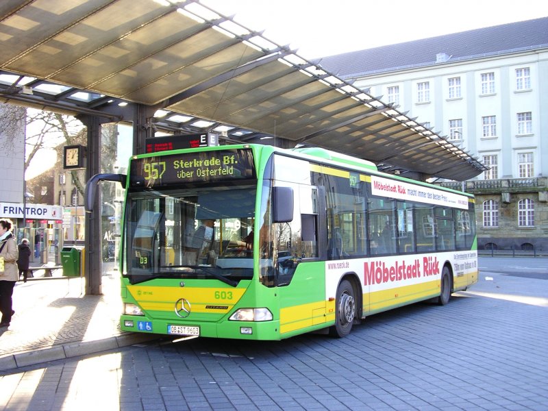 MB Citaro , Wagen 603 der StoAG,als Linie 957 , Oberhausen Hbf/Bbf. nach Sterkrade ber Osterfeld.(13.01.2008)
