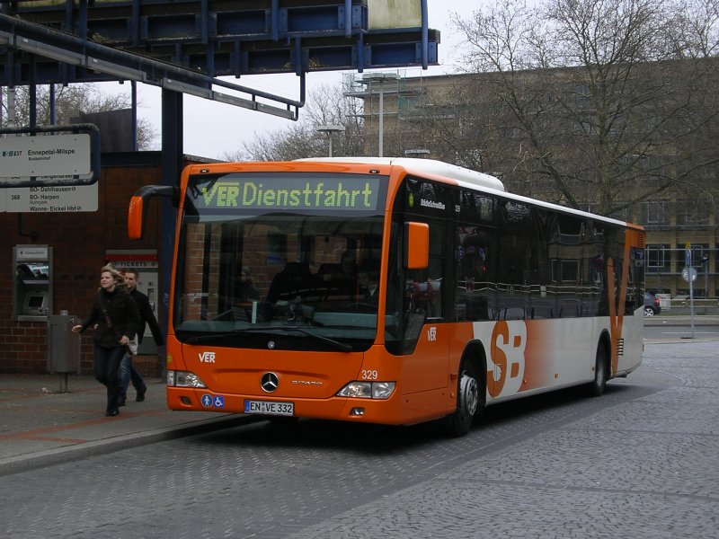 MB Citaro des VER ,Wagen 329 ,in Bochum Hbf/Bbf.(24.02.2008)