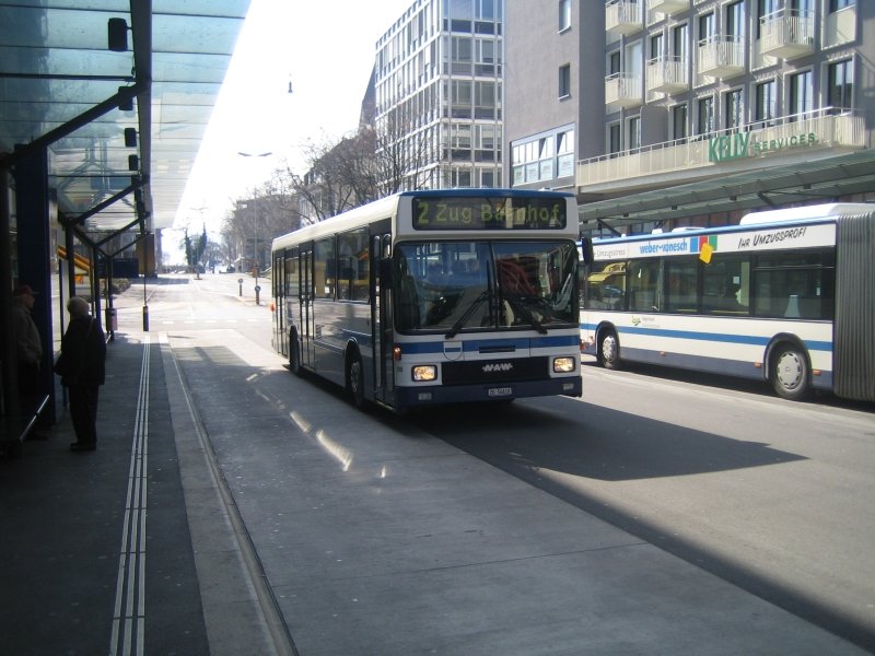 NAW/Hess Nr. 108 erreicht am 8.3.08 den Bhf. Zug 