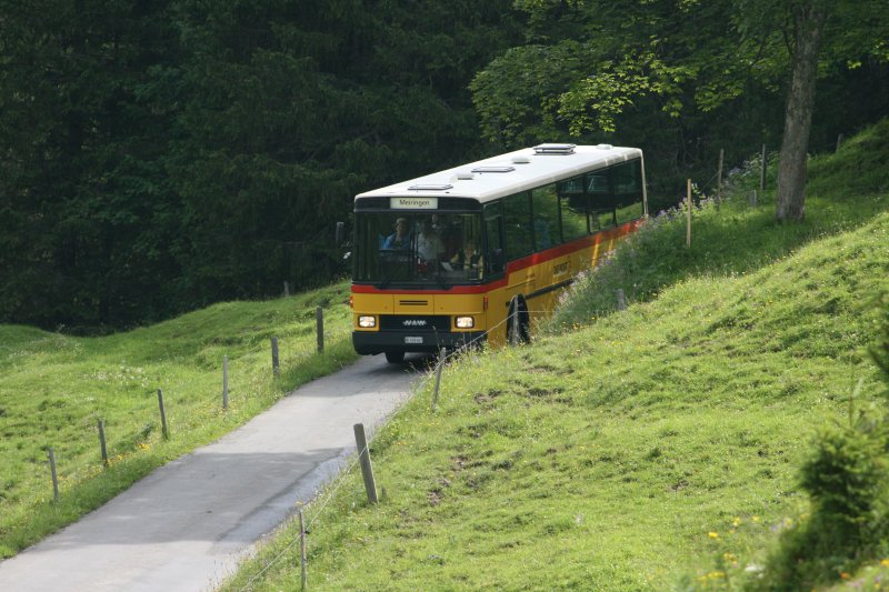 NAW/Hess BH4-23 von PU AVG Autobetriebe, Meiringen unterwegs von der Schwarzwaldalp nach Meiringen bei Rosenlaui. 