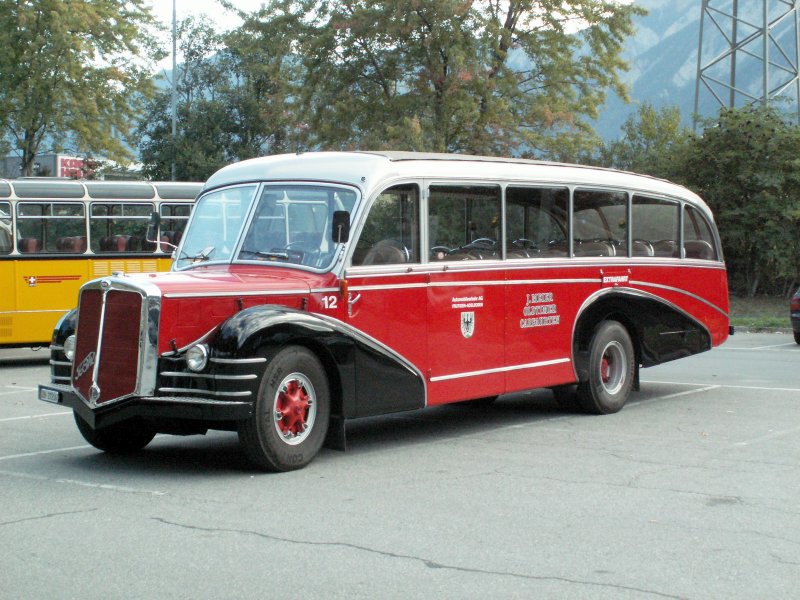 Oldtimertreffen,FBW Reisebus am 19.09.09 in Chur
