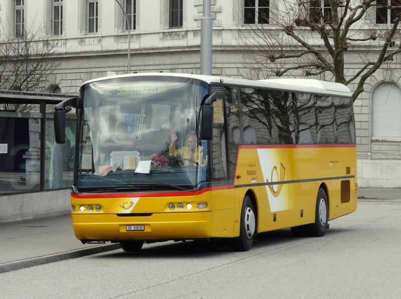 Postauto - Neoplan  SO 2030 unterwegs in der Stadt Solothurn am 15.03.2009