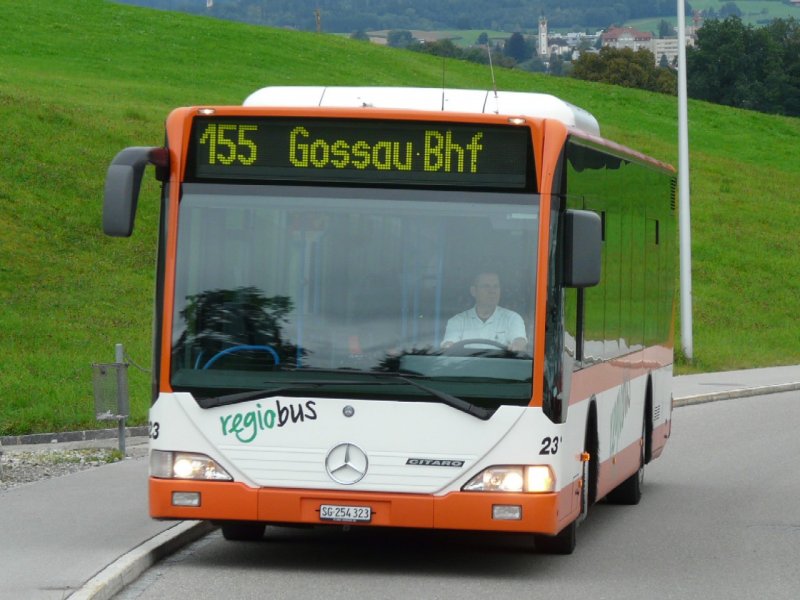 regio bus - Mercedes Citaro Bus Nr.23 SG 254323 unterwegs in beim Walter Zoo in Gossau am 06.09.2008