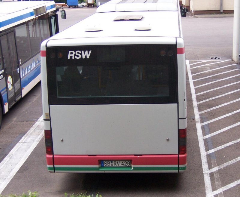 rsw-bus in betriebshof der stadtwerke vlklingen