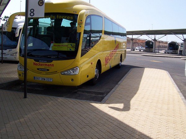 Scania Irizar der Firma Torres im Auftrag von Neckermann, Airport Fuerteventura