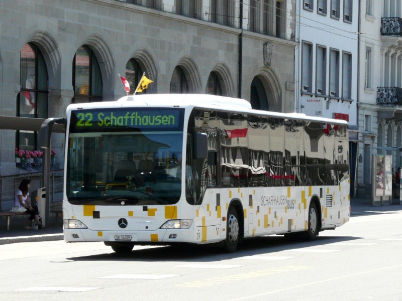 Schaffhausen Bus - Mercedes Citaro Bus Nr.29  SH 54329 unterwegs in Schaffhausen am 28.06.2008