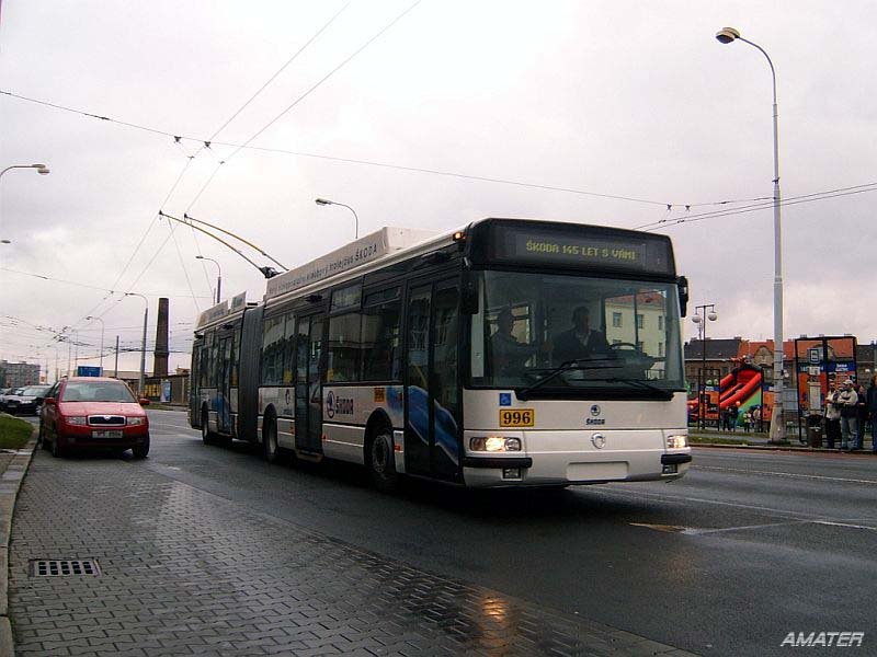 Skoda-Irisbus 25Tr Prototyp (der einzige in Agora-gelenkbus-wagenkasten). 145 Jahre Skoda-werke Plzen, 16. 10. 2004
